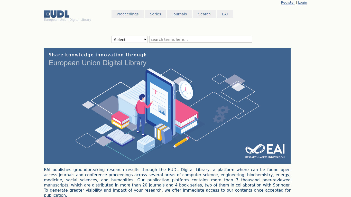 European Union Digital Library Landing page