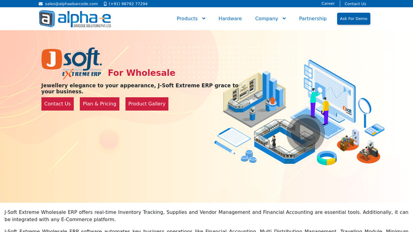 J-Soft Extreme ERP Wholesale Landing Page