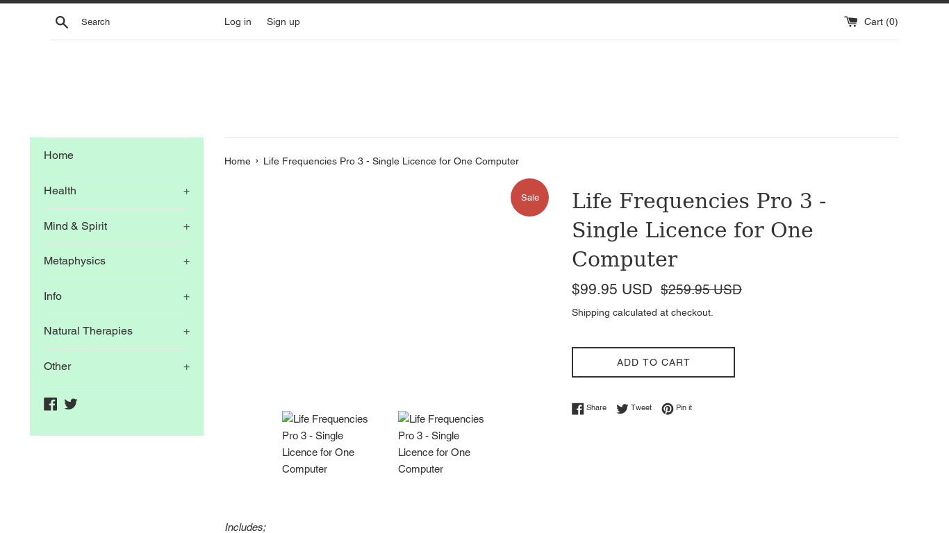 Life Frequencies Pro 3 Landing page
