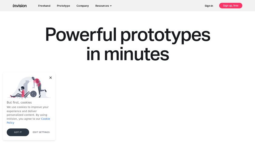 Sketch + InVision Landing Page
