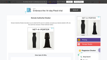 SmallSEOTools Domain Authority Checker image