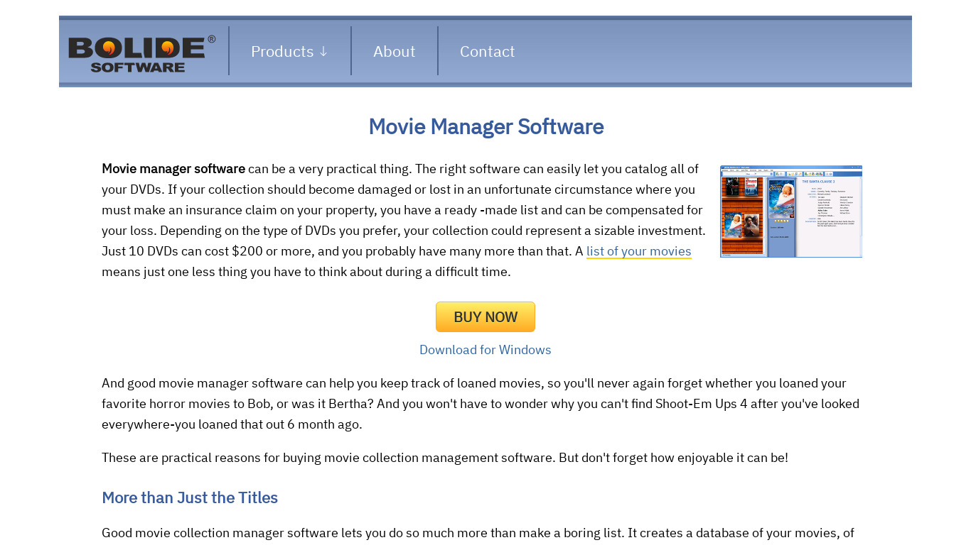 My Movie Manager Landing page