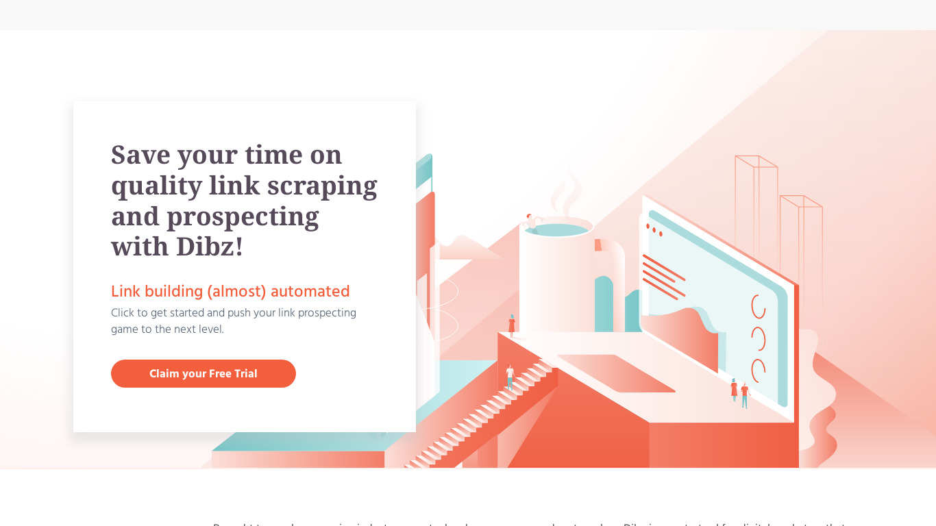 Dibz.me Landing page