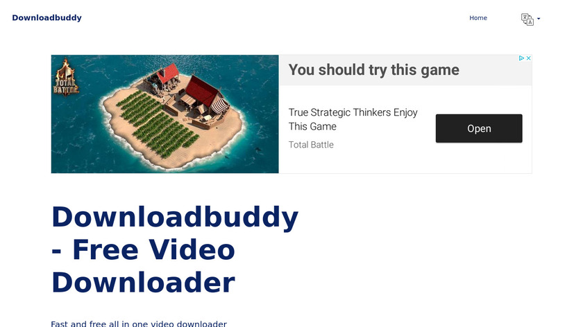 DownloadBuddy.in Landing Page