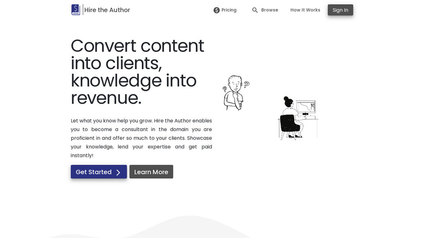 Hire the Author Landing Page