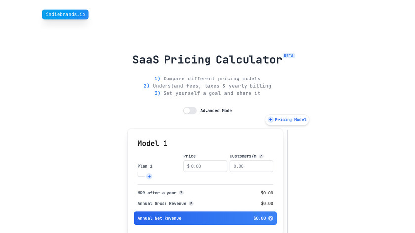 SaaS Pricing Calculator Landing Page
