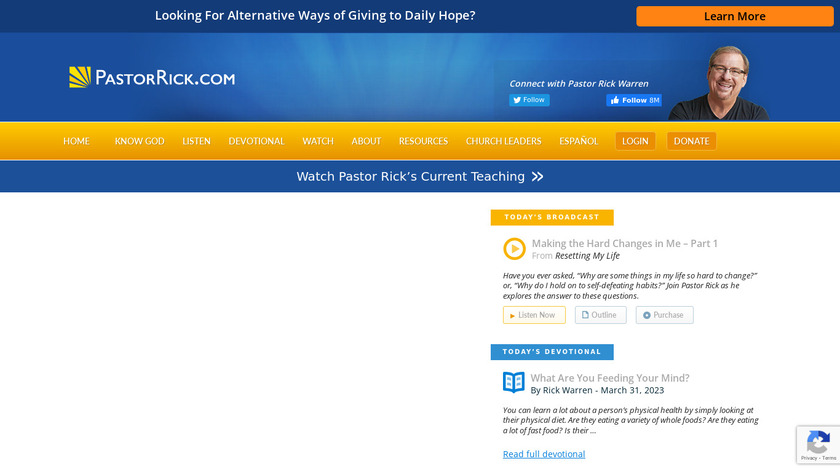 Daily Hope Landing Page