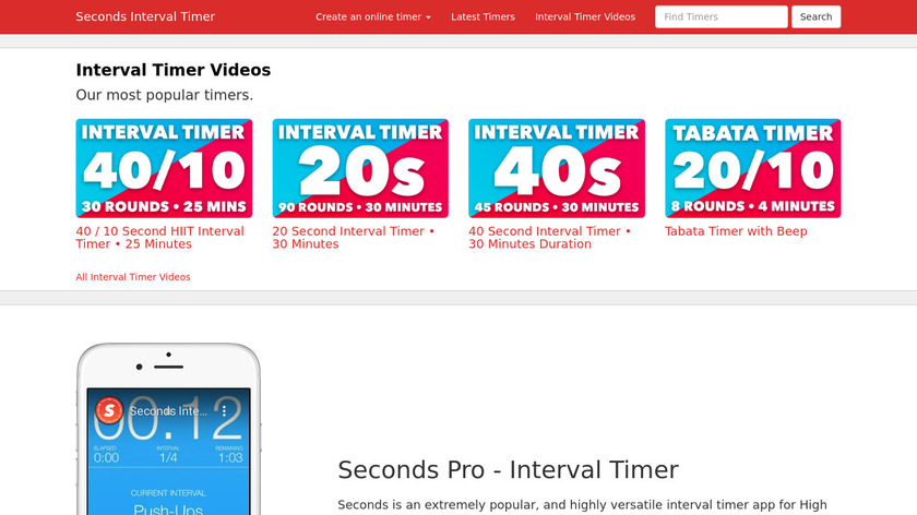 Interval Timer Landing Page