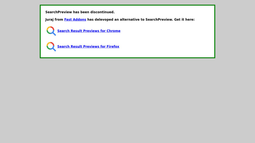 SearchPreview Landing Page