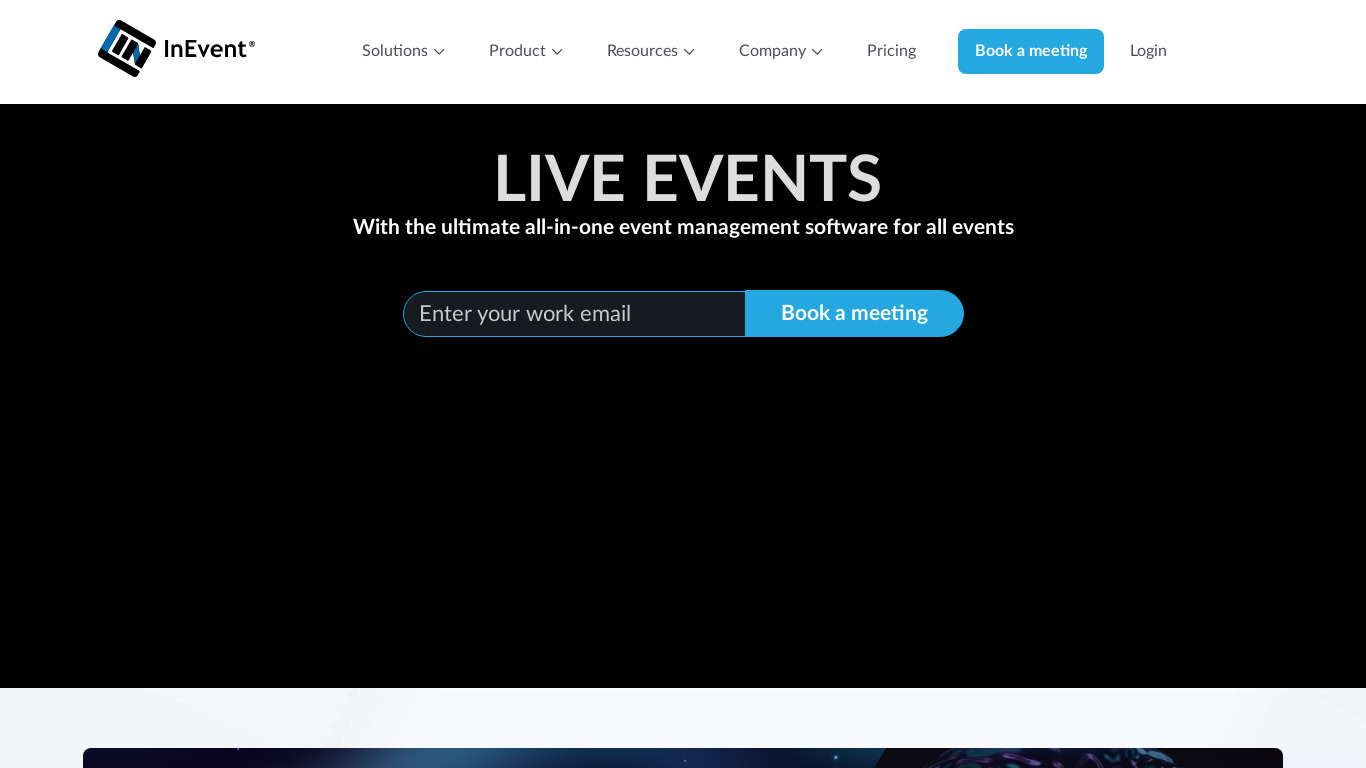 InEvent Landing page