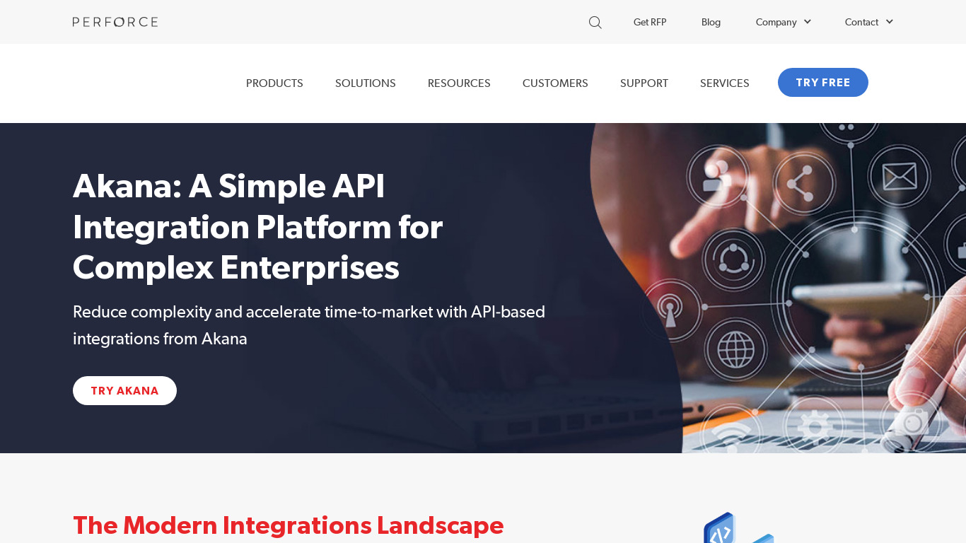 Akana API Integration Landing page