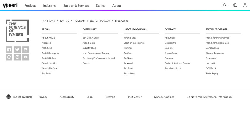 ArcGIS Indoors Landing Page