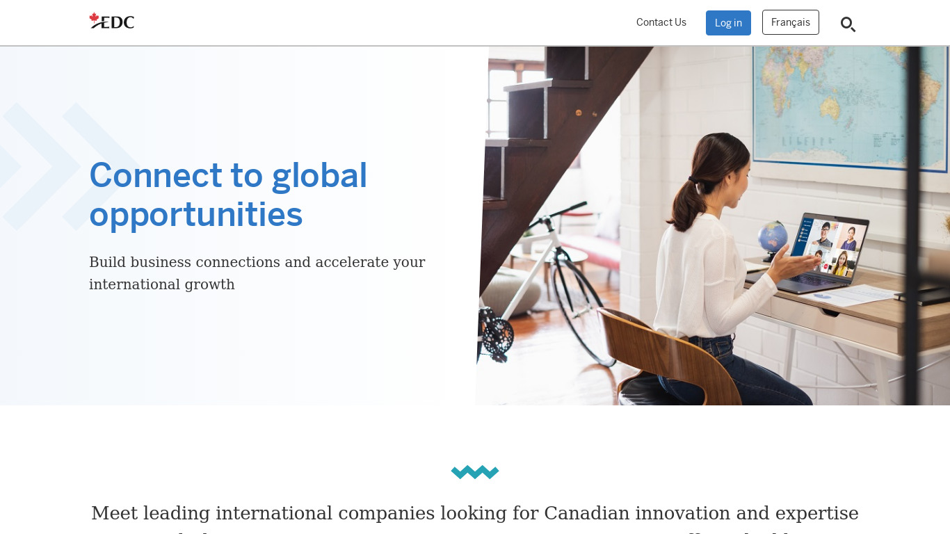 EDC Business Connection Landing page