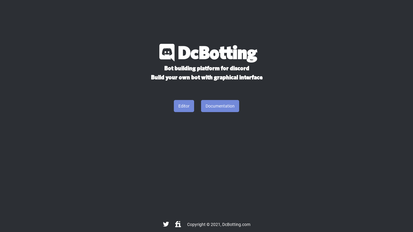 DcBotting Landing page