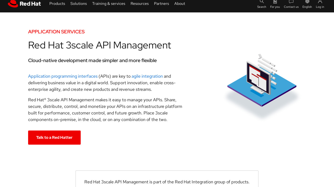 3scale API Management Landing page