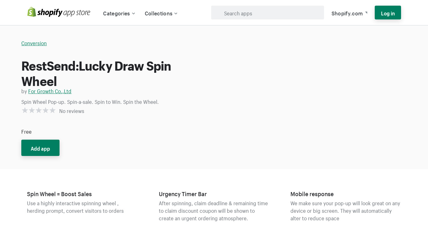 Lucky Draw Spin Wheel Landing page