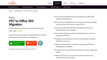Regain PST to Office365 Migration image