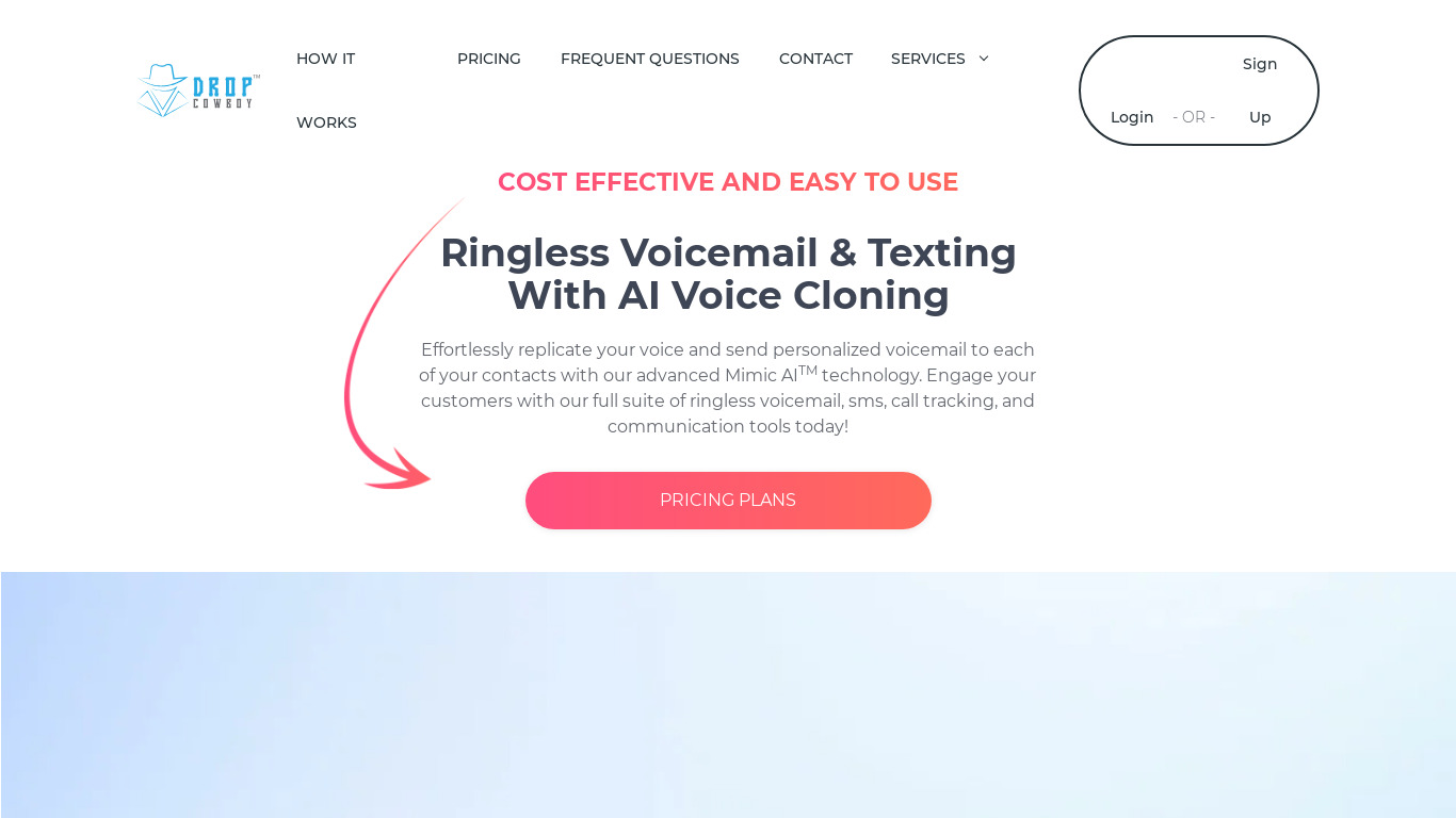 Drop Cowboy Landing page