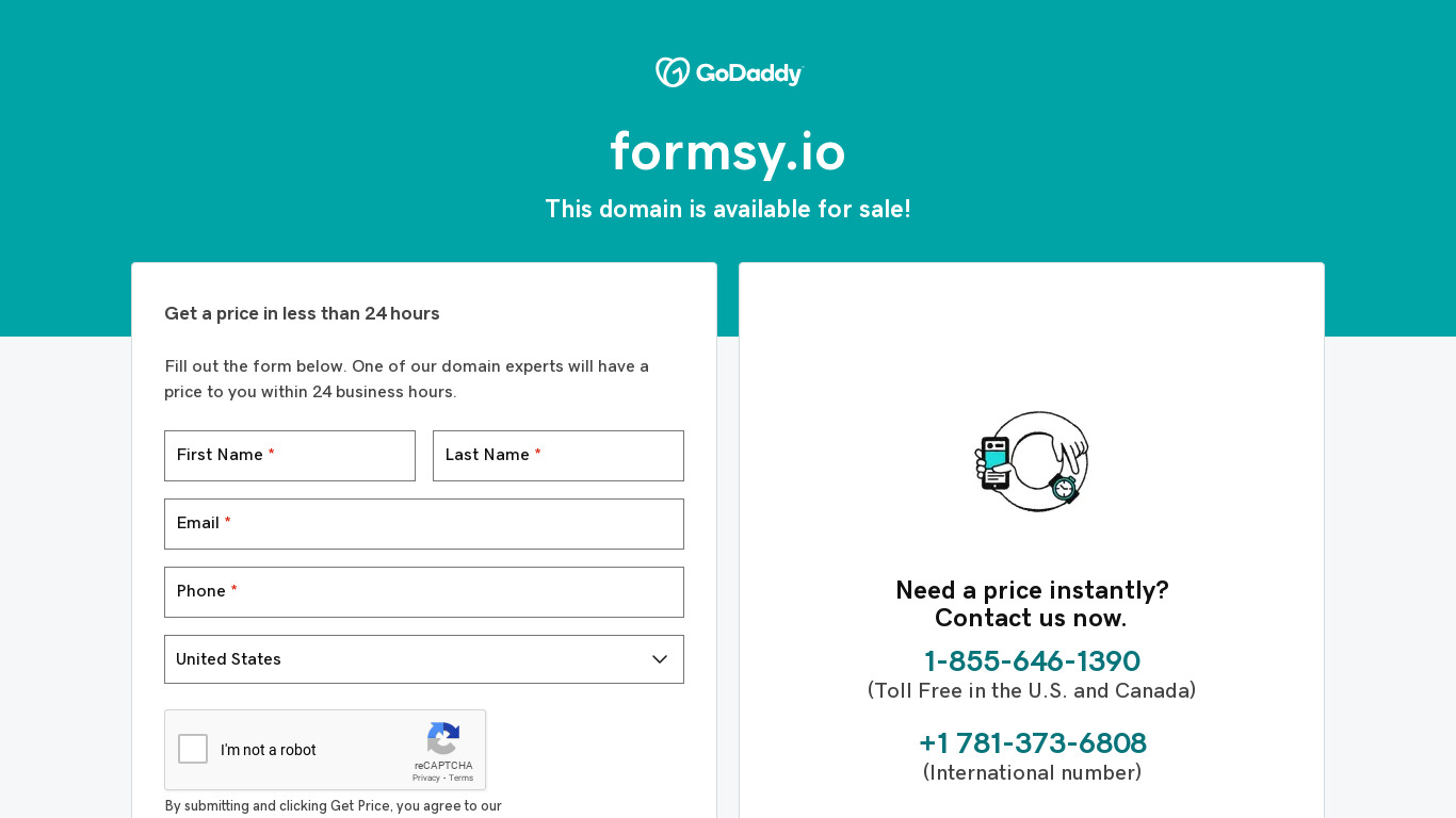 Formsy.io Landing page
