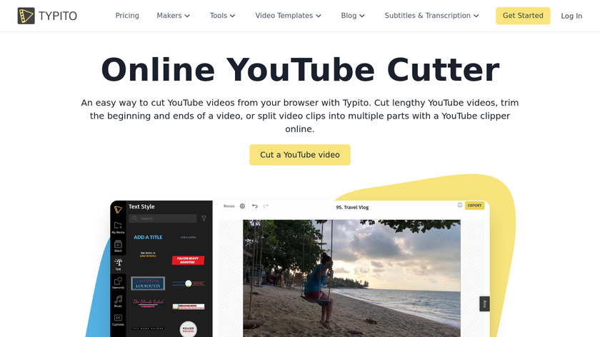 Typito YouTube Cutter Landing Page