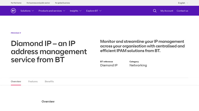 BT Diamond IP Landing Page