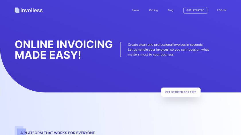 Invoiless Landing Page