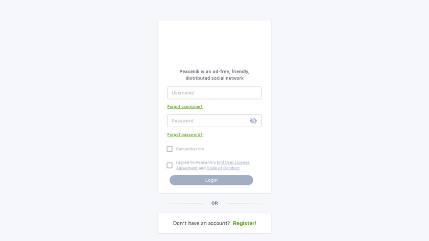 Peacenik.app Landing Page