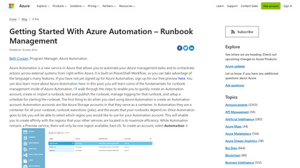 Azure Runbook Management image