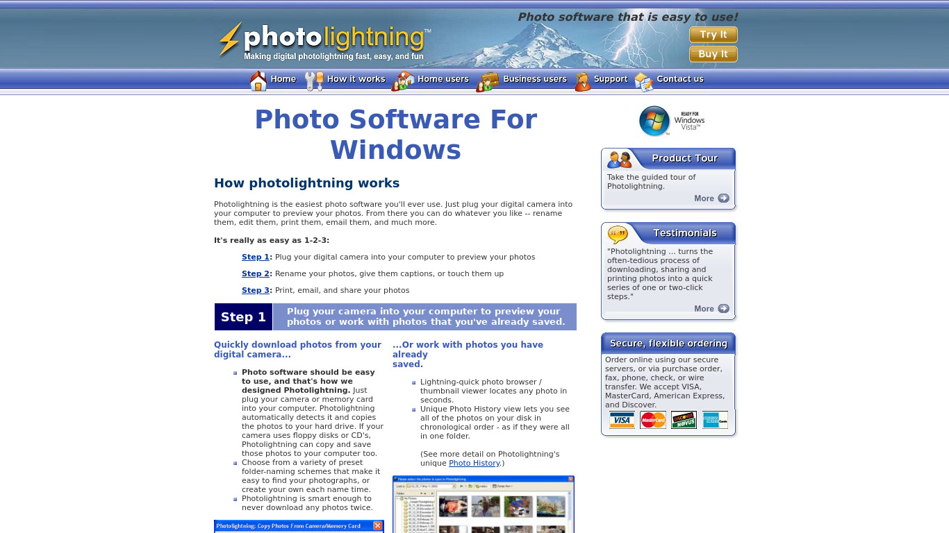 Photolightning Landing page