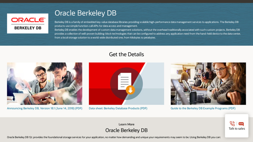 Oracle Berkeley DB Landing Page