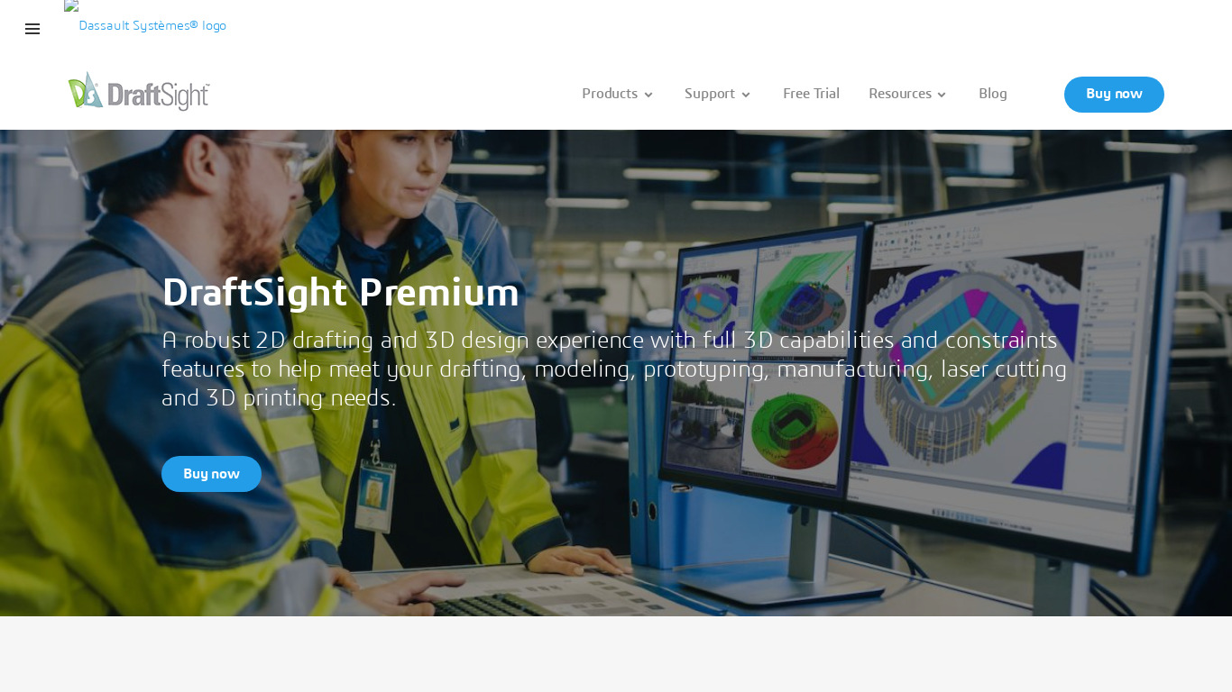DraftSight Premium Landing page
