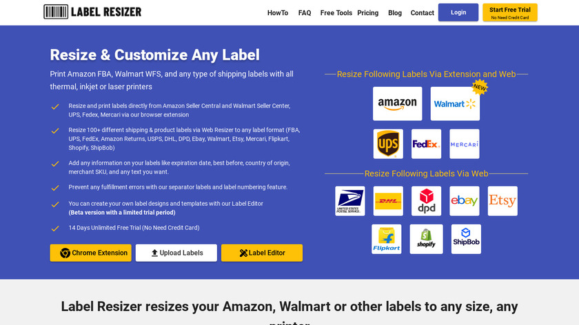 Label Resizer Landing Page