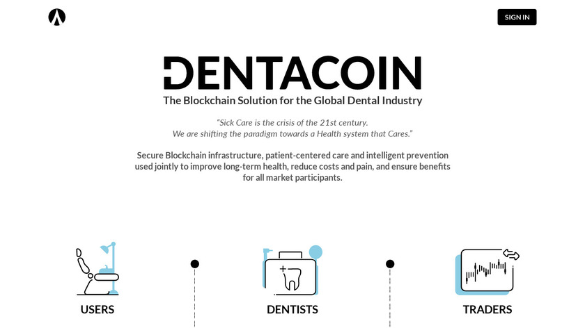 Dentacoin (DCN) Landing Page
