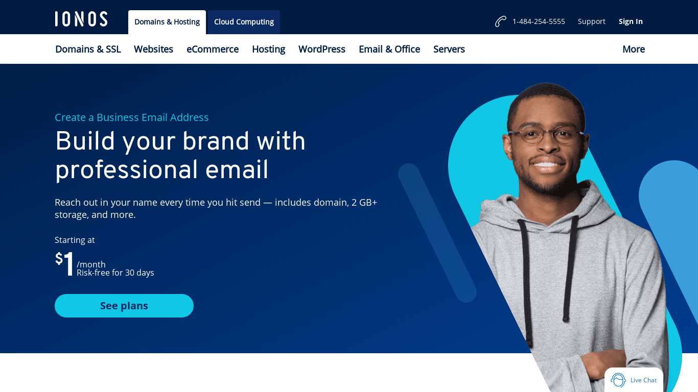 IONOS Email Landing page