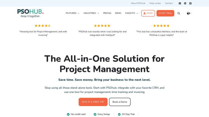 PSOhub Landing Page