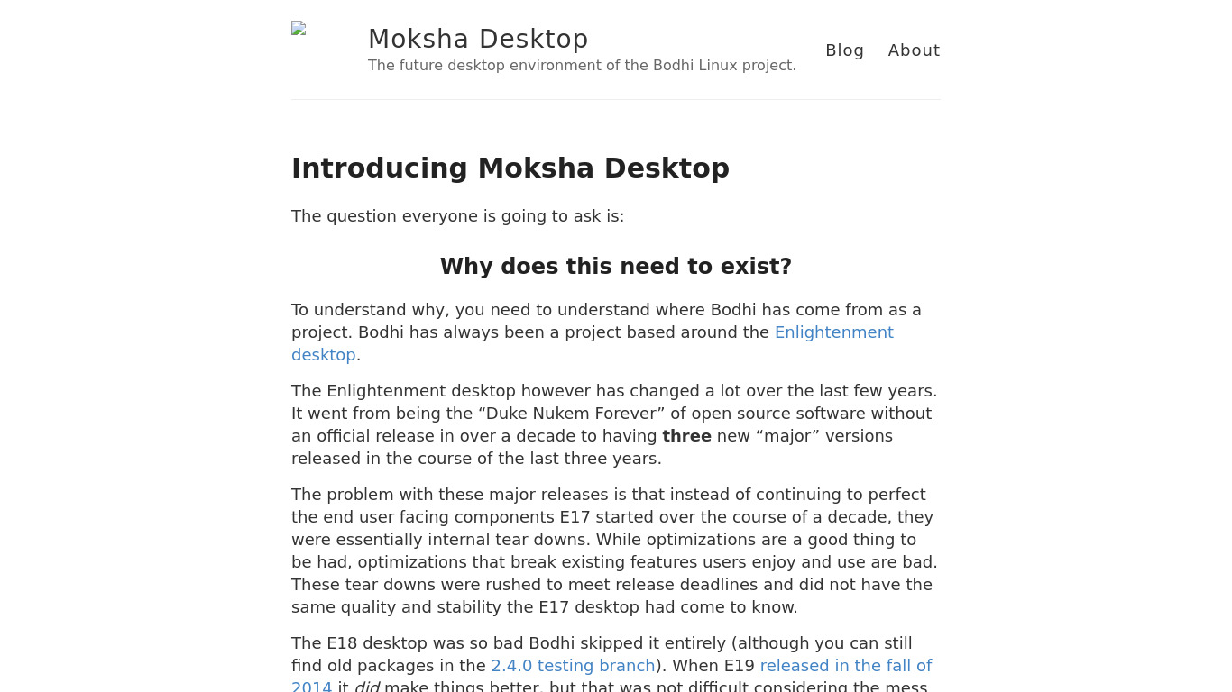 Moksha Landing page