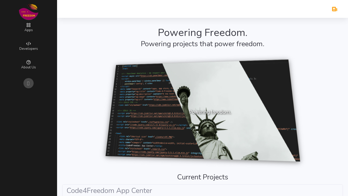 Code4Freedom Landing page