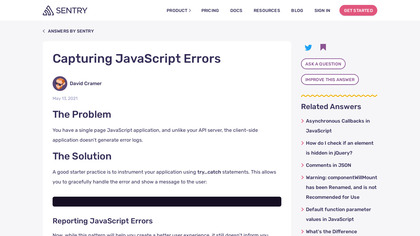 Sentry JavaScript Error Monitoring image