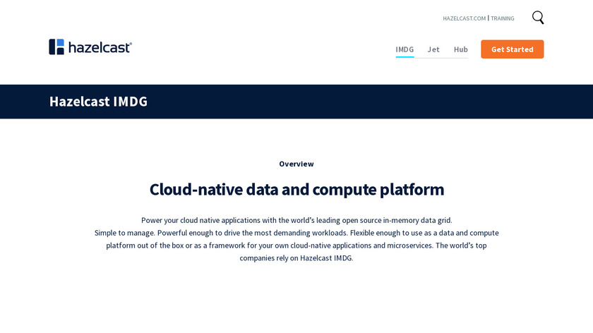 Hazelcast IMDG Landing Page