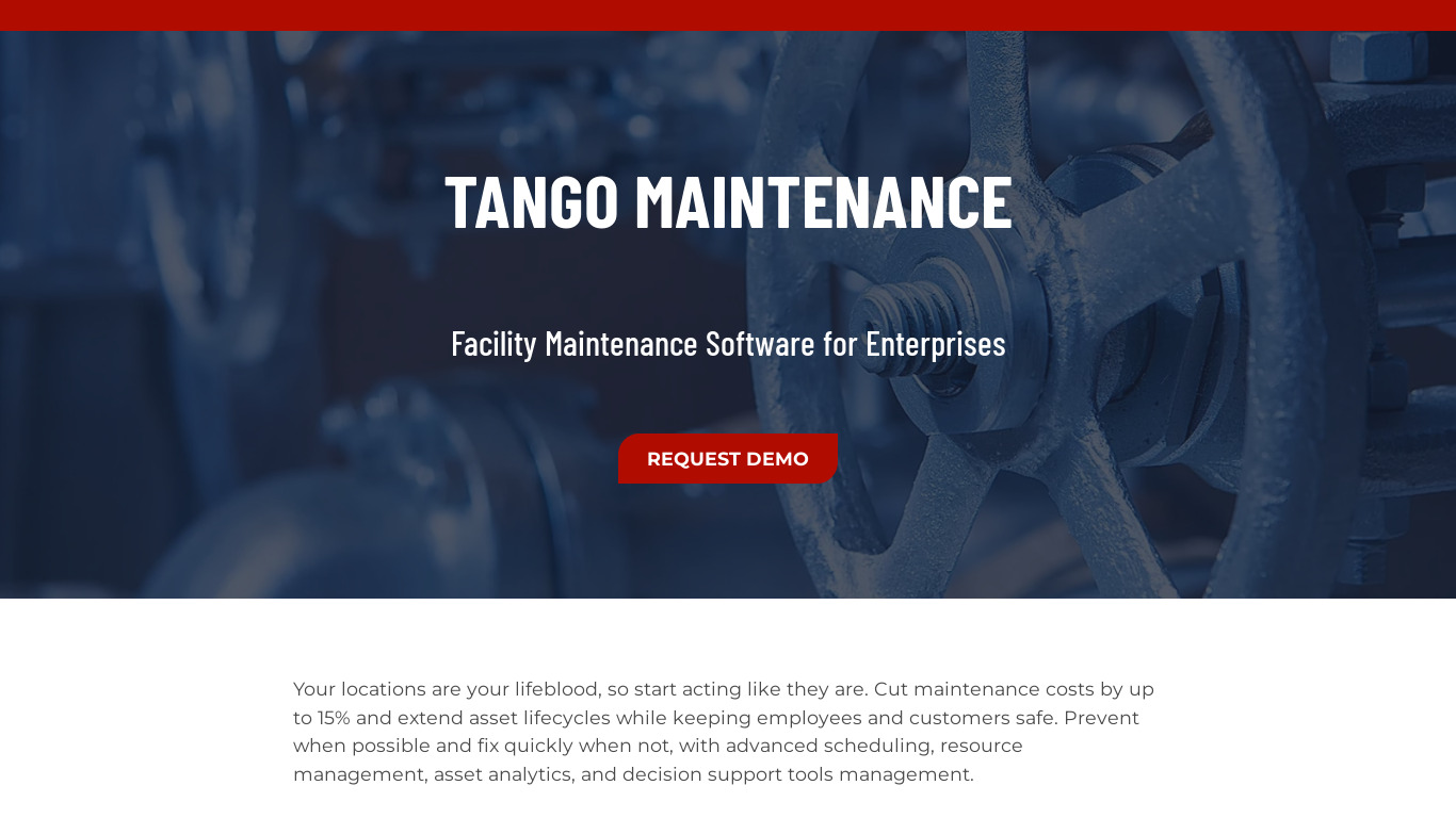 Tango Analytics Landing page