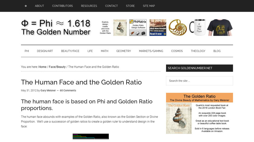 Golden Ratio Face Landing Page