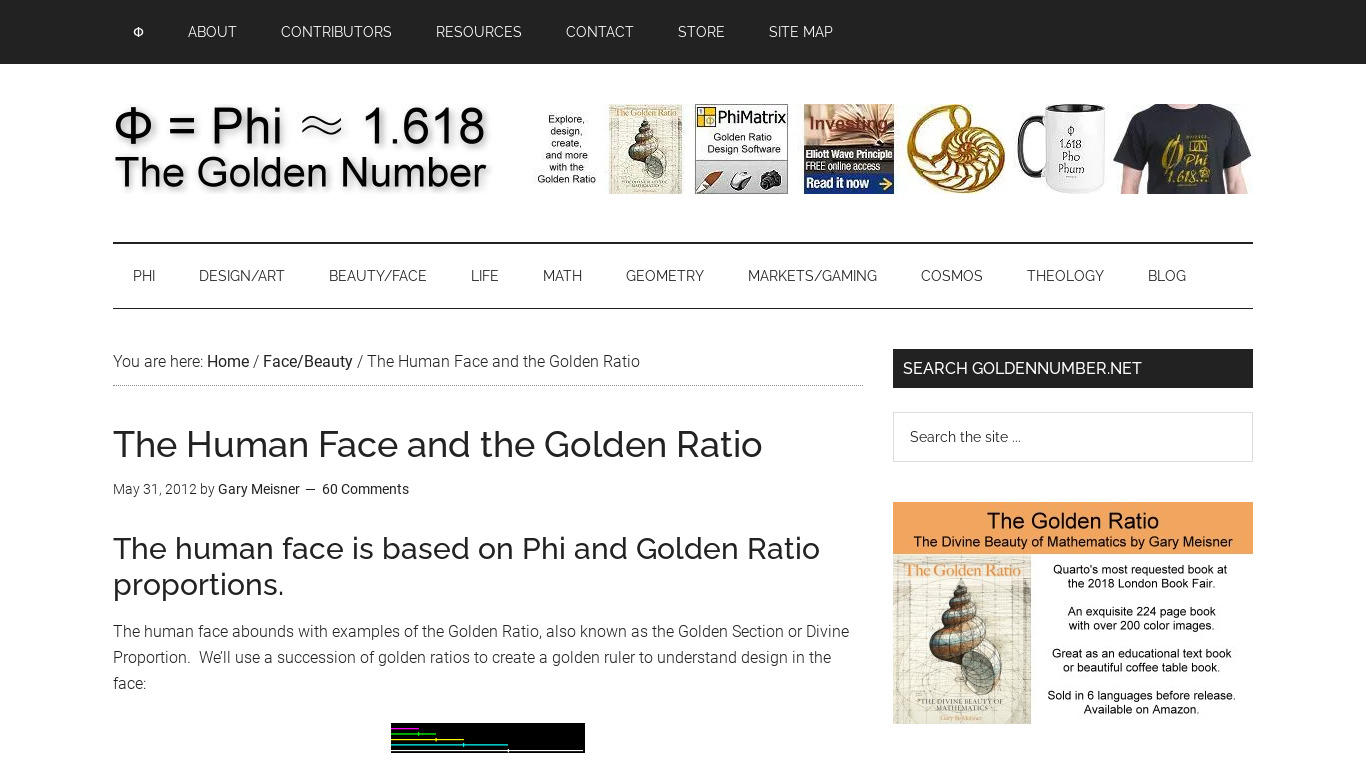 Golden Ratio Face Landing page