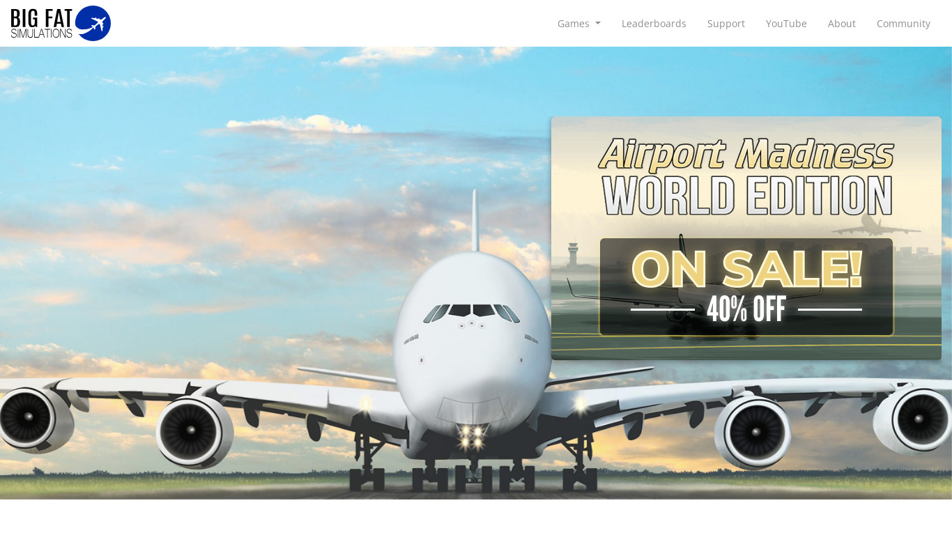 Airport Madness 3D Landing page