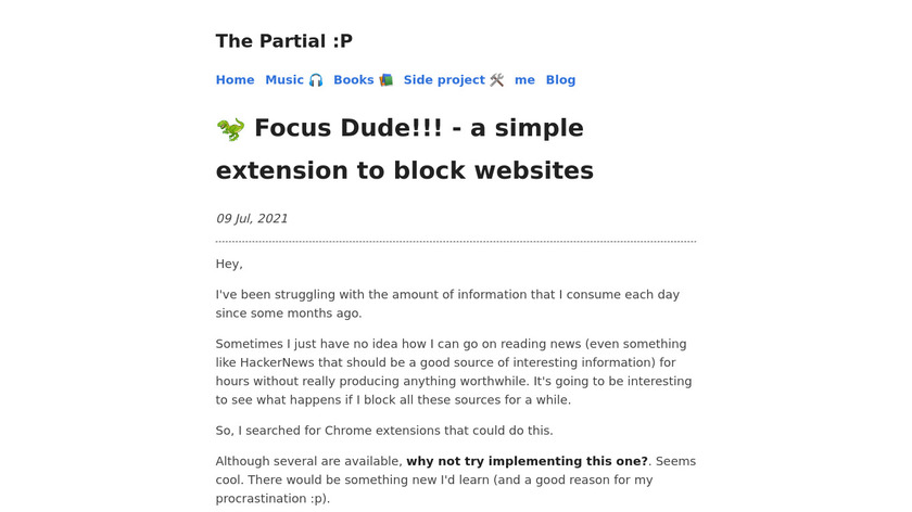 Focus Dude Landing Page