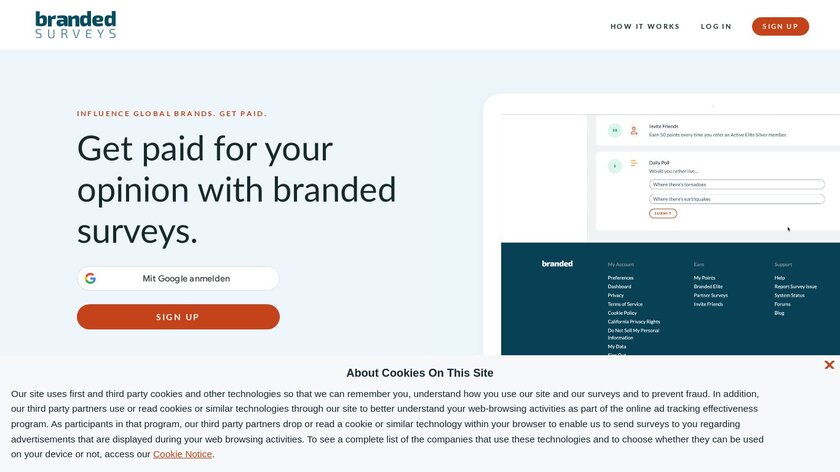 Branded Surveys Landing Page