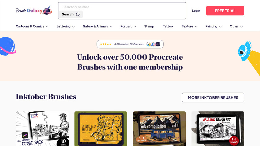 Brush Galaxy Landing Page