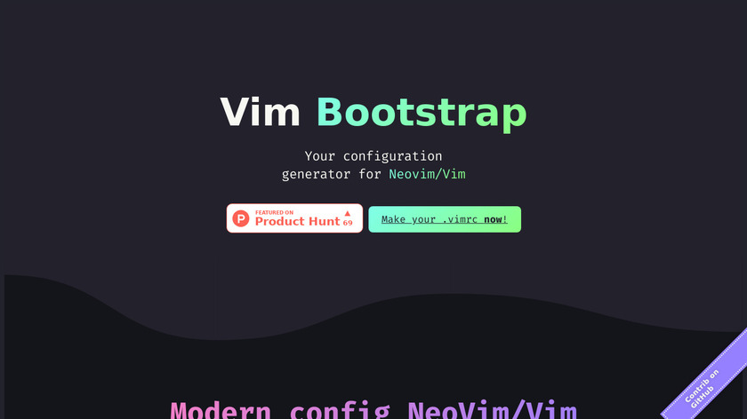 Vim Bootstrap Landing Page