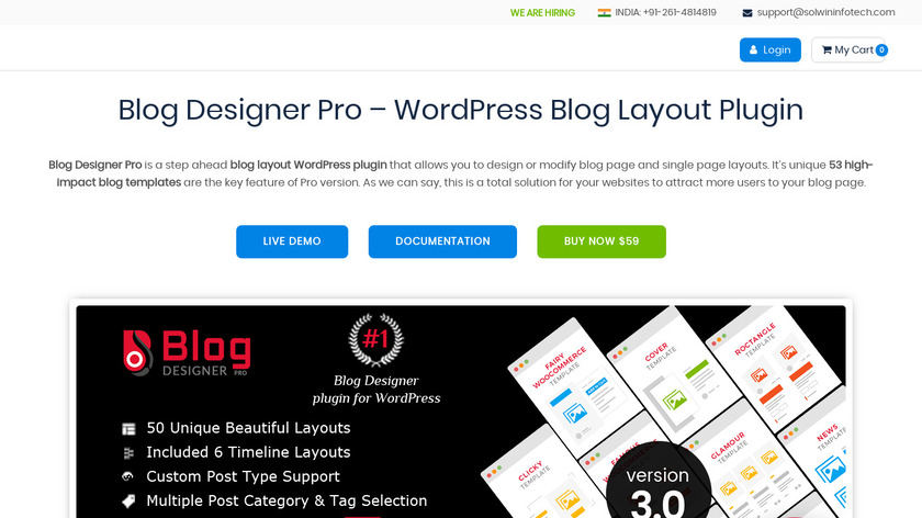 Solwin Infotech Blog Designer Pro Landing Page