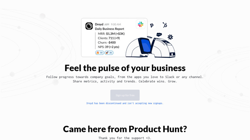 droyd.io Droyd Landing Page