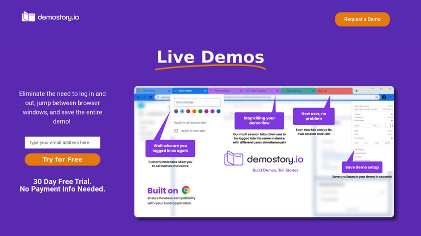 demostory Landing Page